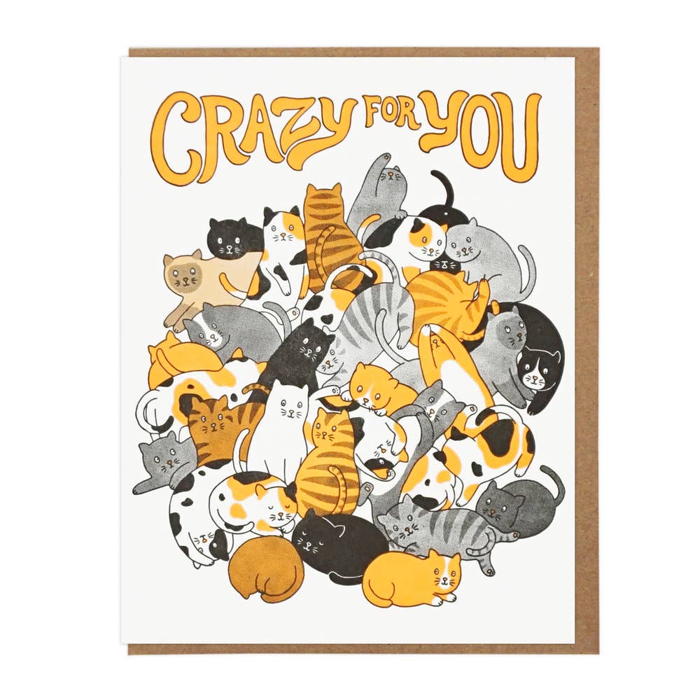 Lucky Horse Press • Crazy For You Cats Greeting Card