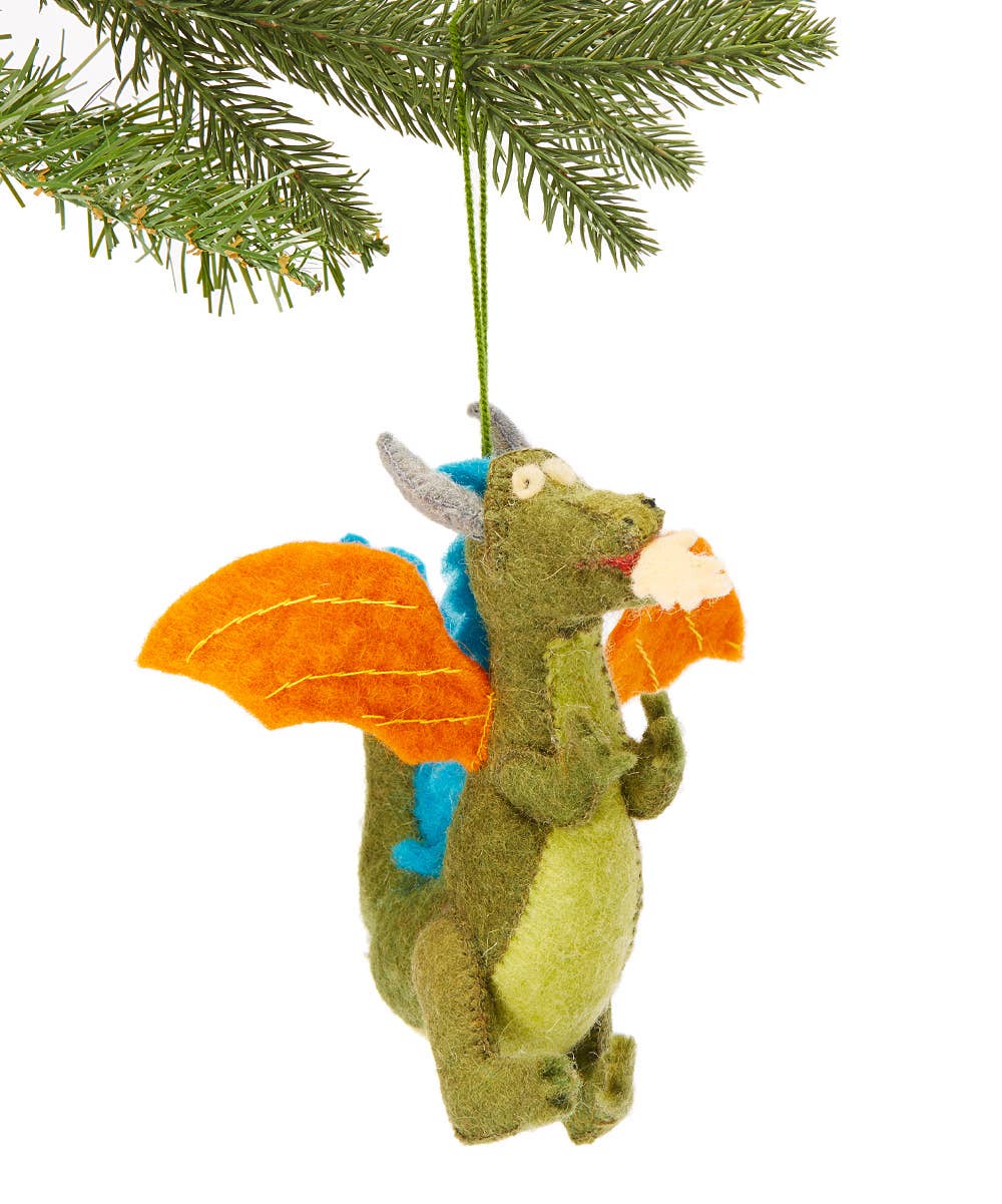 Felt Dragon Holiday Ornament