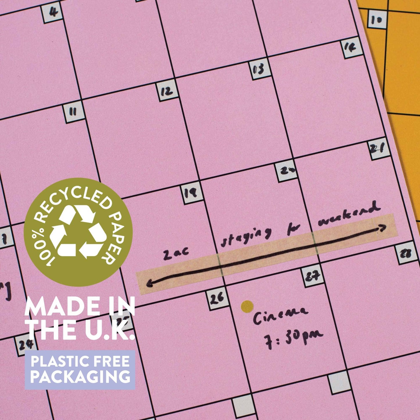 Undated A3 Planner | 12 Pages | Colourburst | Sunday Start