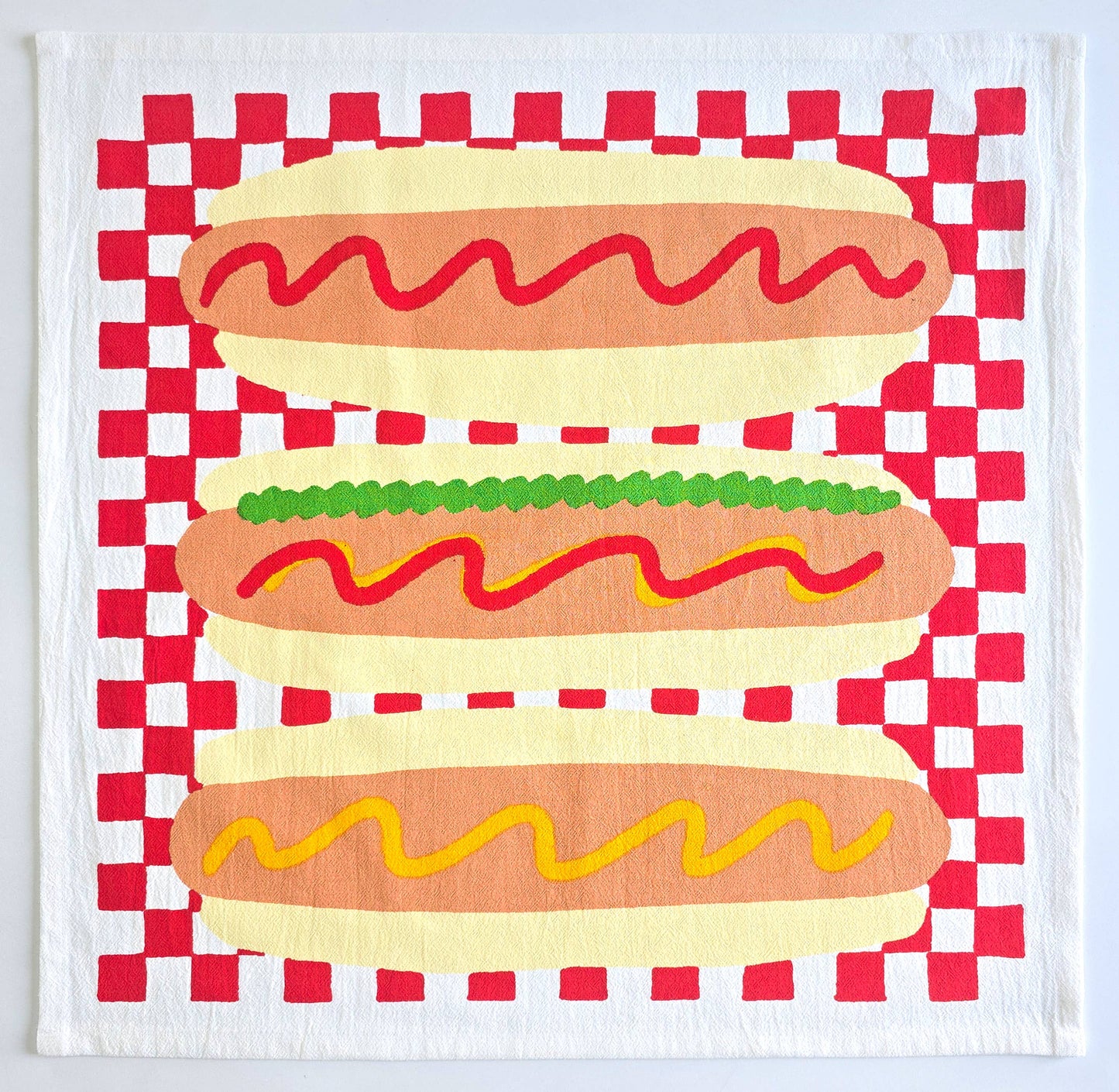 Julie Peach • Tea Towel, Hot Dog!