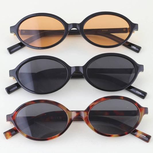 Modern Bright Tinted Round Sunglasses