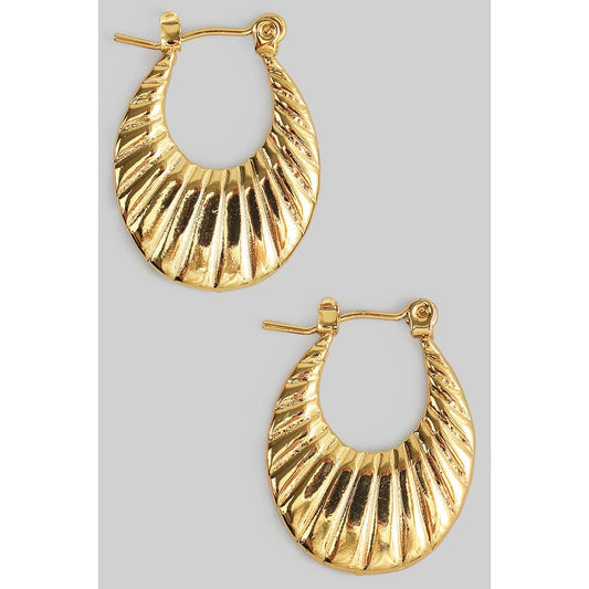 Art Deco Stainless Steel Hinge Hoops