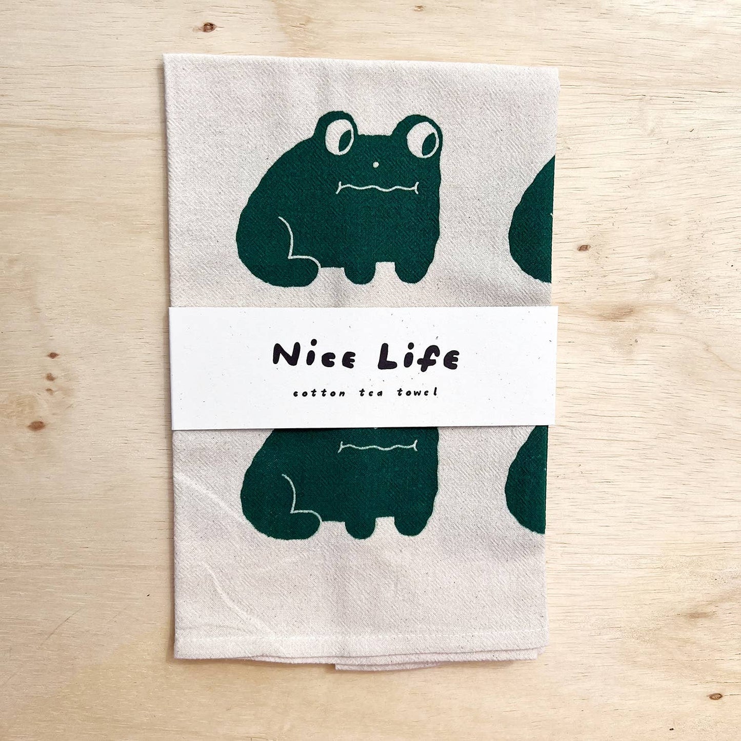 Nice Life • Frog Tea Towel
