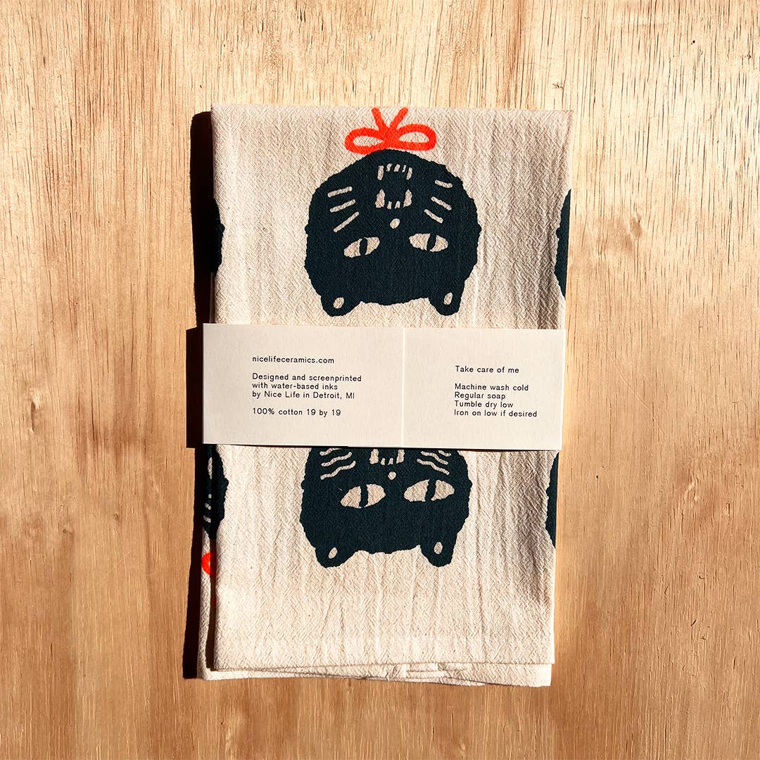 Nice Life • Bad Cats Tea Towel