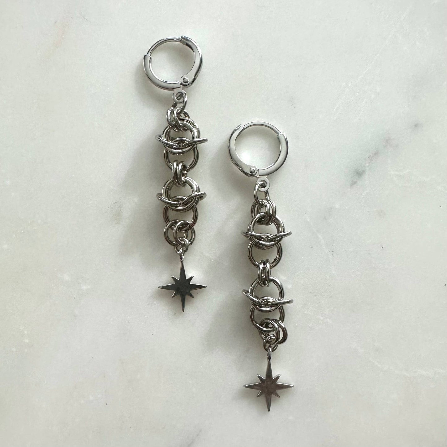 Foolish Fetish • Cosmic Starburst Chainmail Earrings