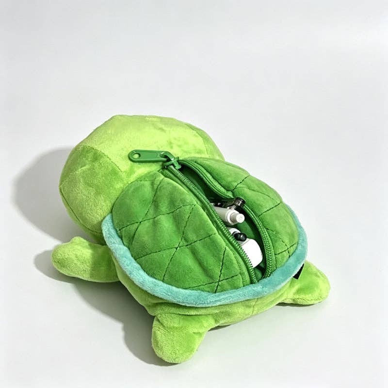 Plush Turtle Zipper Pencil Pouch