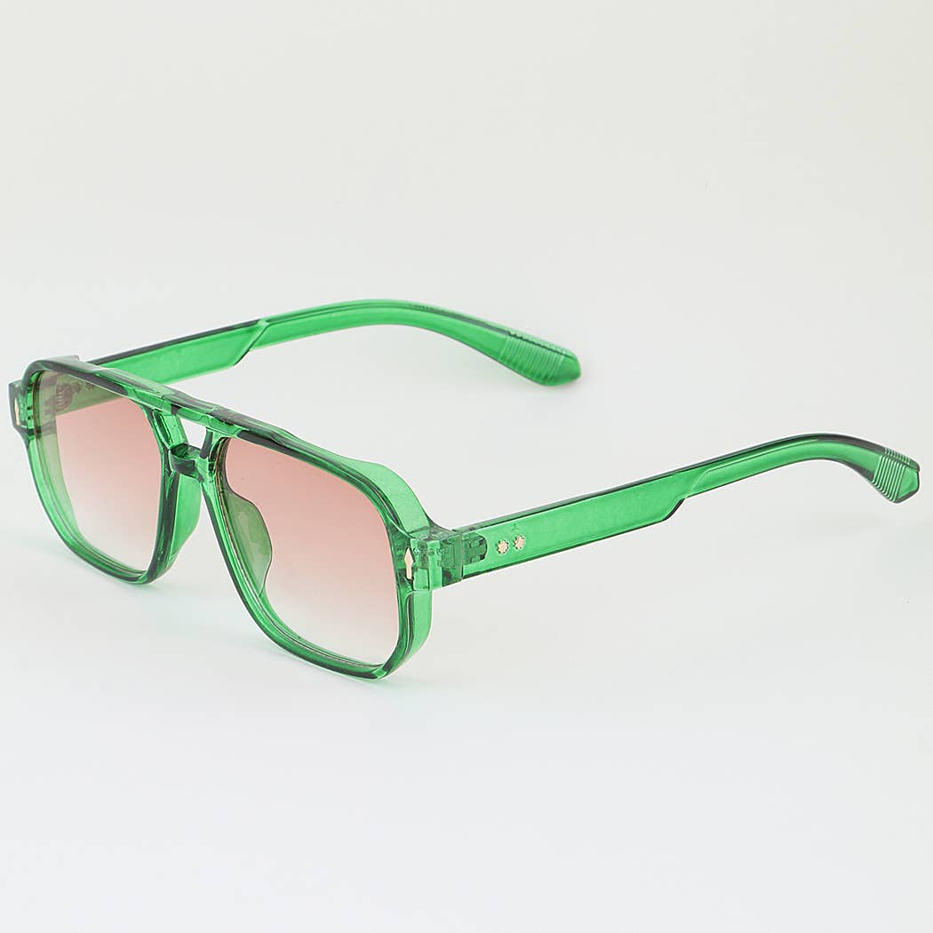 Star Bolted Straight Aviator Sunglasses