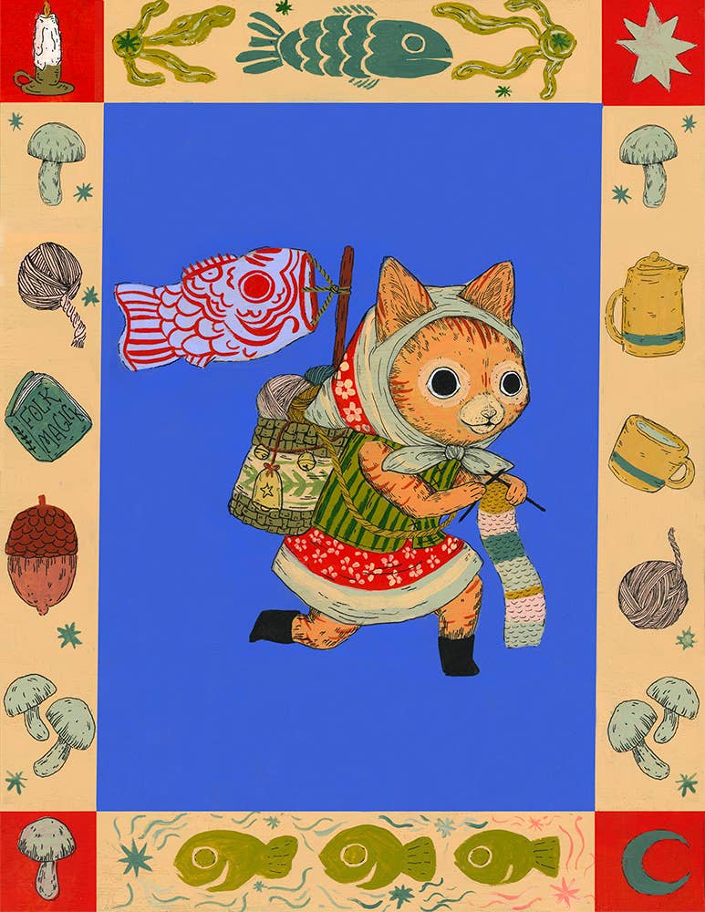 Marika Paz • 8.5" x 11" Cat Adventure Art Print