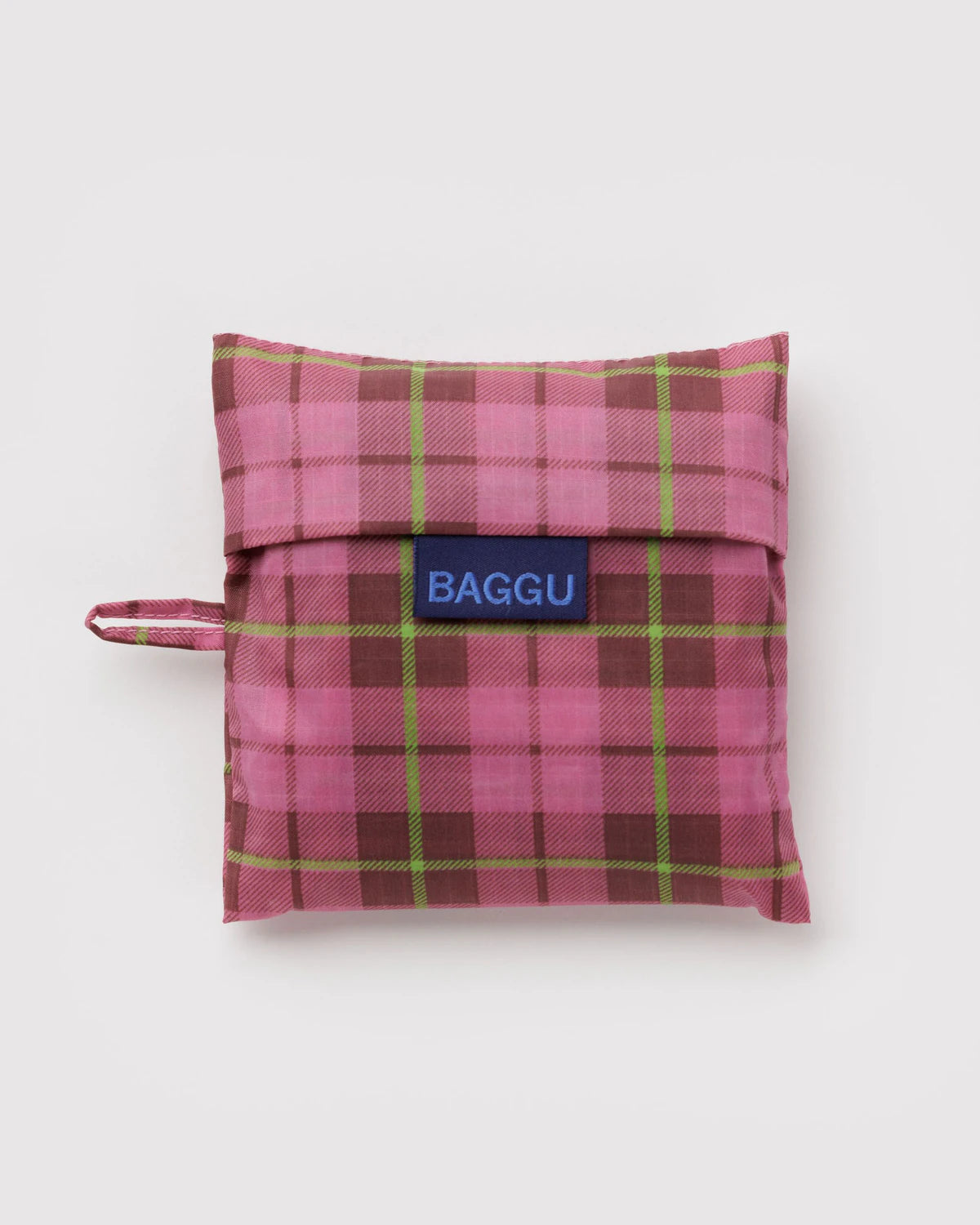 BAGGU • “Azalea Pink Tartan” Standard Baggu