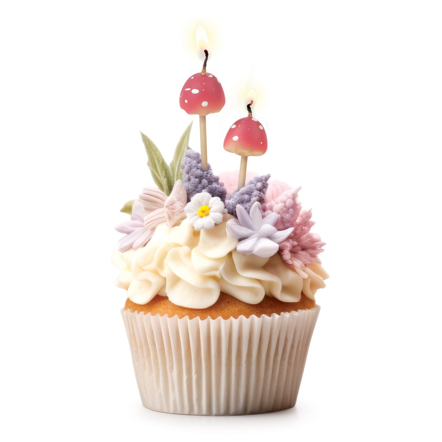 Mushroom Birthday Candles, Set of 10
