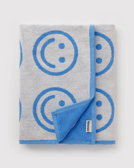 BAGGU • Sky Blue Happy Bath Towel