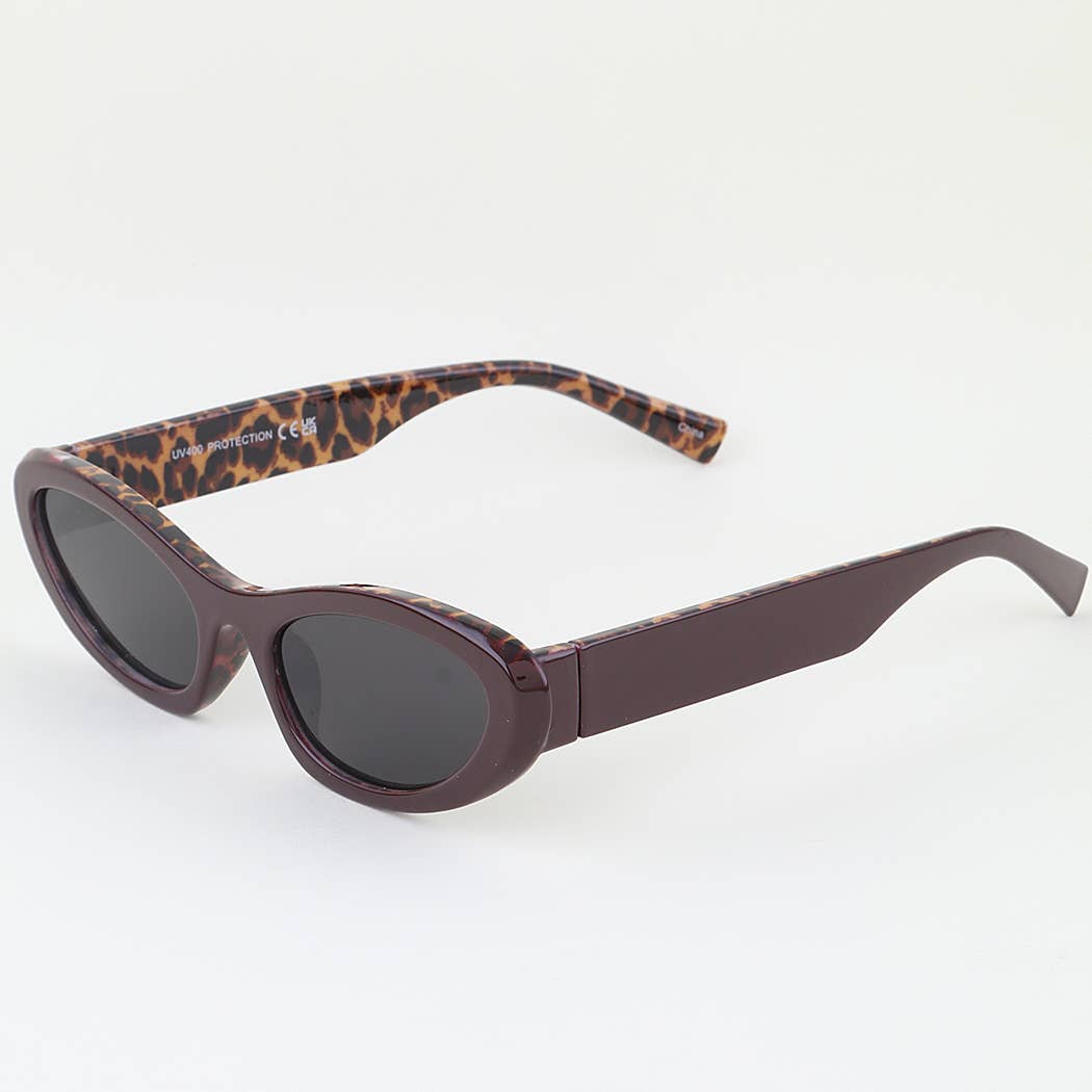 Two Toned Leopard Print Sunglasses