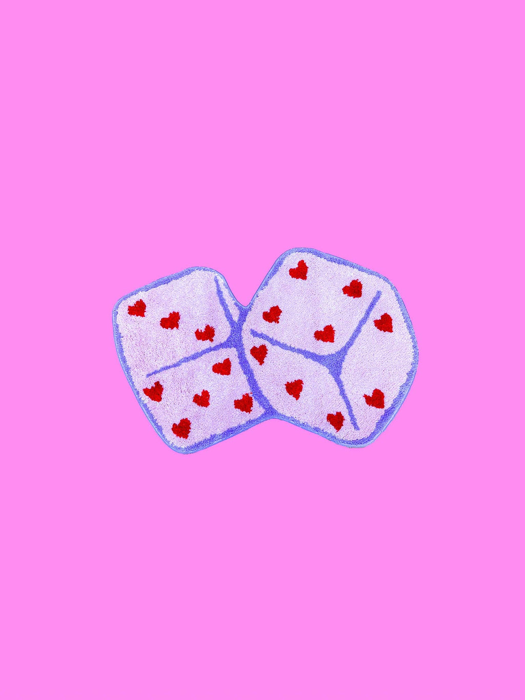 A Shop of Things • Pink Dice with Hearts Rug