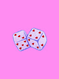 A Shop of Things • Pink Dice with Hearts Rug