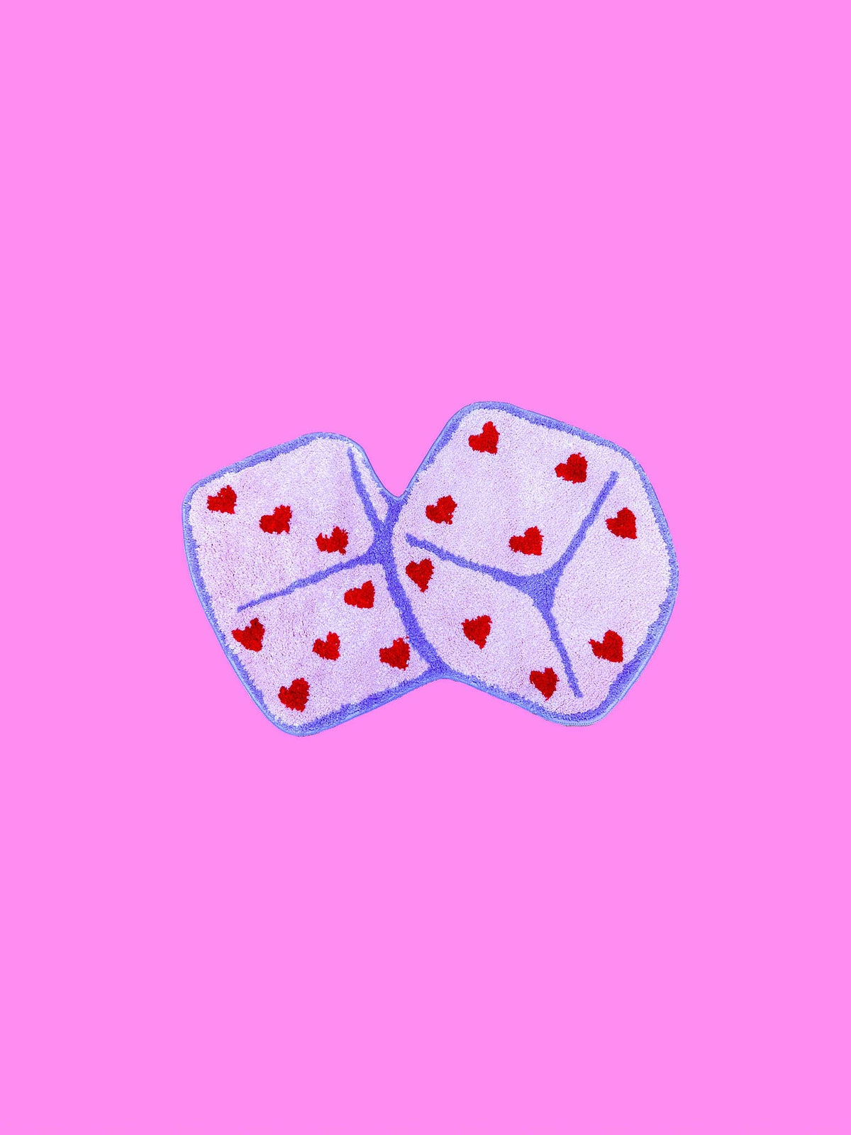 A Shop of Things • Pink Dice with Hearts Rug