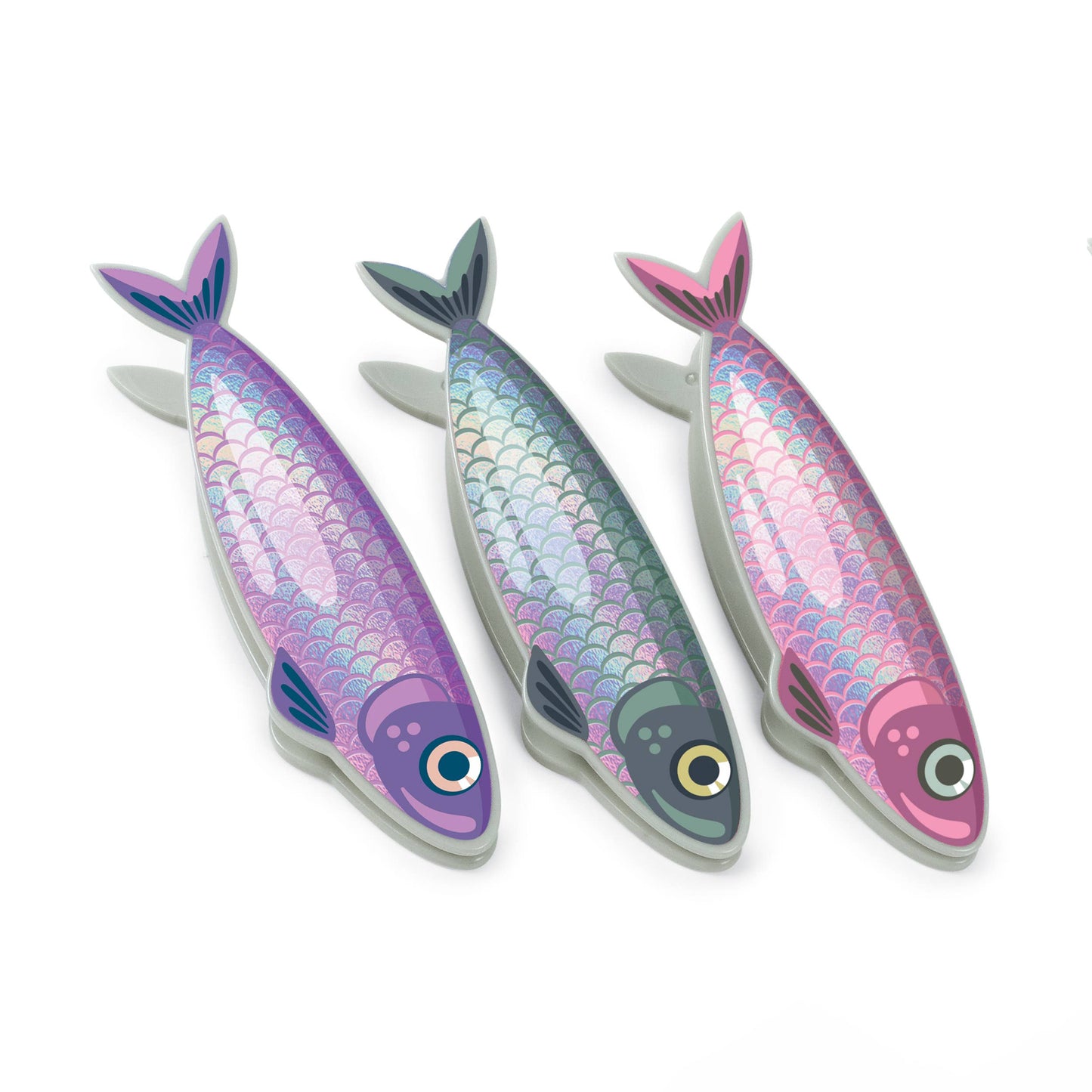 Sardine Fish Bag Clips, Set of 4