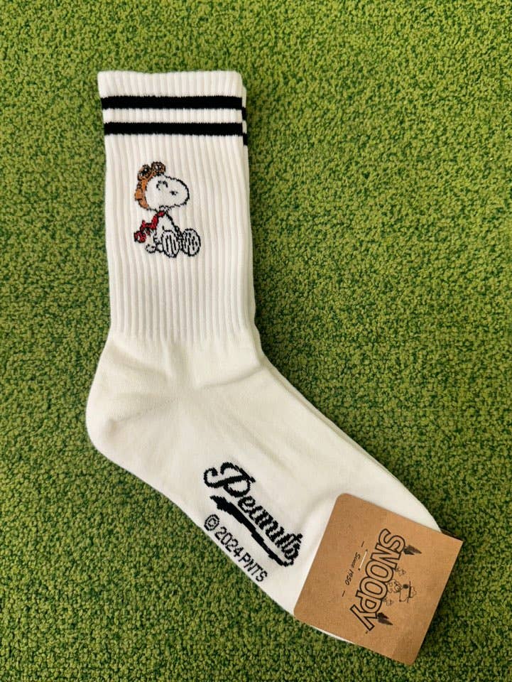 Snoopy • 2-Line Crew Cotton Socks