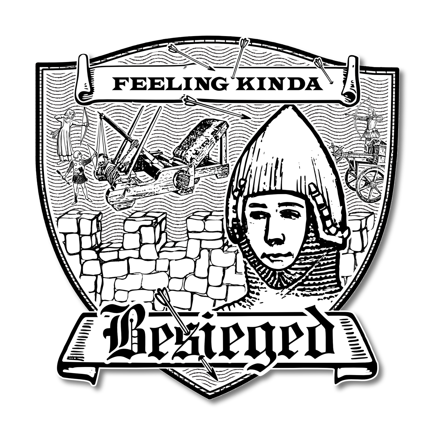 Arcane Bullshit • Besieged” Vinyl Sticker