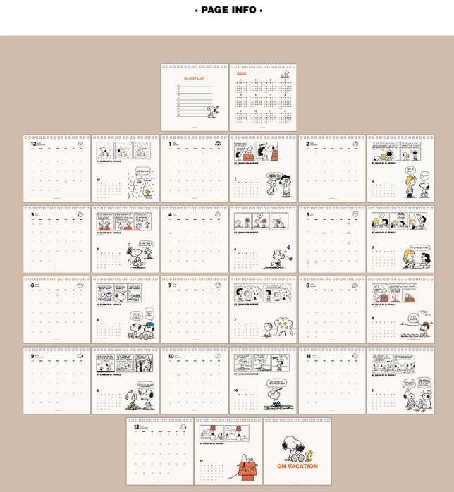 Peanuts 2026 Classic Square Desk Calendar