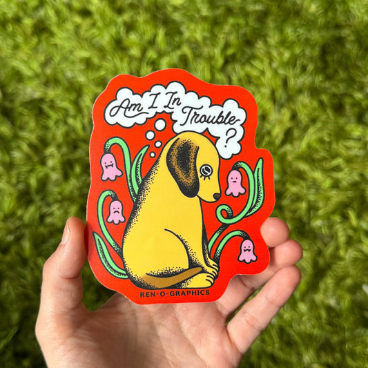 Ren-O-Graphics • DOG TROUBLE STICKER