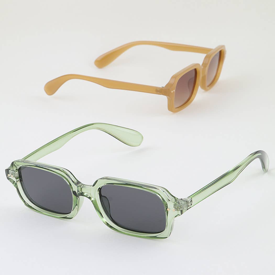 Modern Double Bolted Box Sunglasses