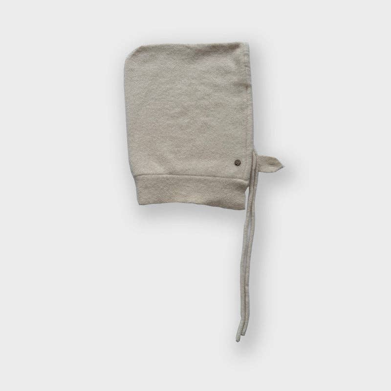 Knitted Wool Bonnet Beanie with Drawstring for Women