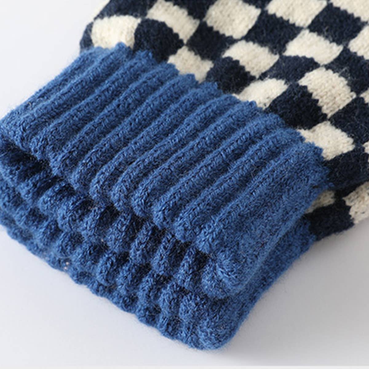 Striped Knit Gloves