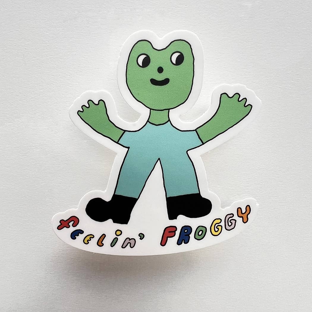 Feelin' Froggy Frog Vinyl Sticker