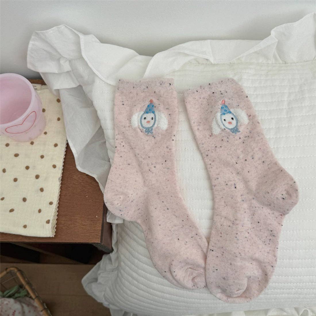 Cartoon Bear Birthday Hat Socks