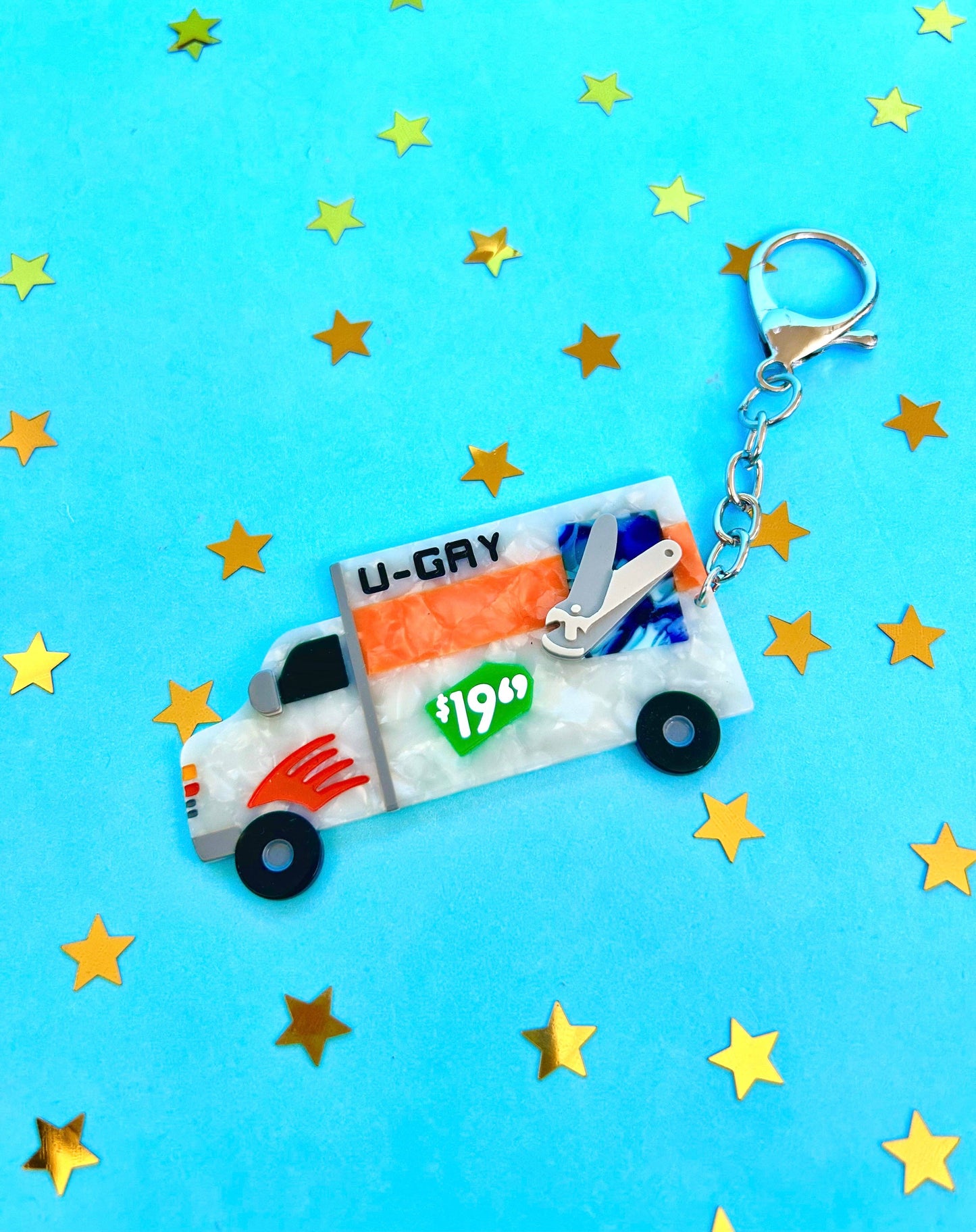The Peach Fuzz • U-Gay Moving Truck Keychain