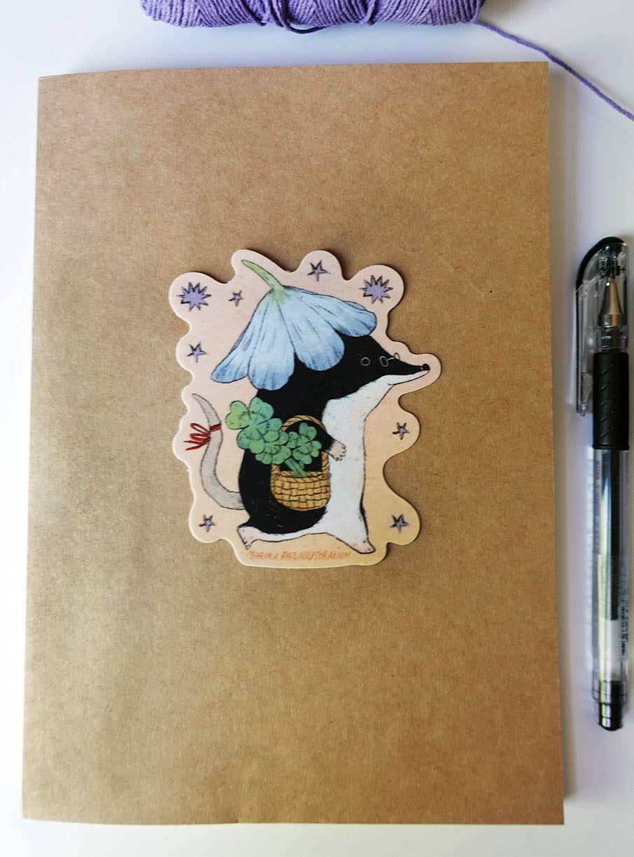 Marika Paz • Lucky Shrew Vinyl Sticker