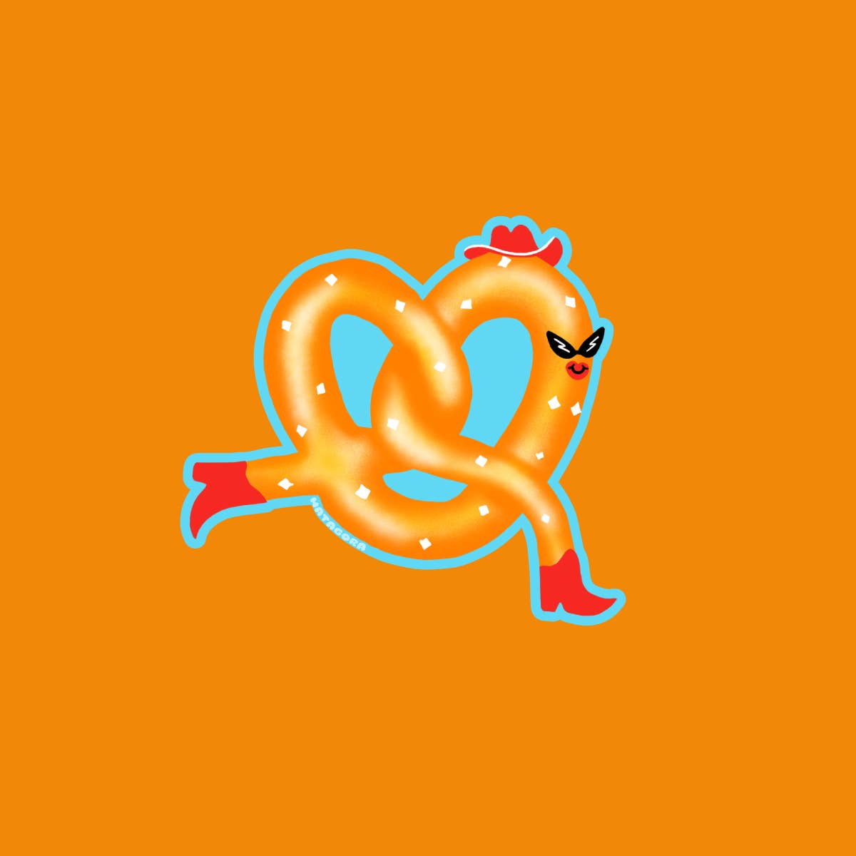 Matagora Club • Sexy Runaway Pretzel Vinyl Matte Sticker