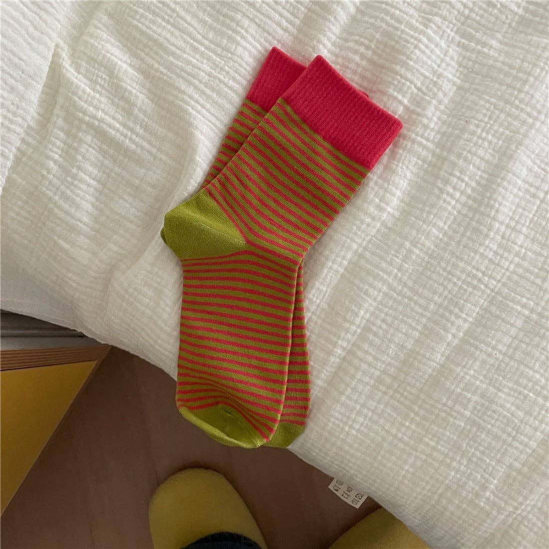 Colorful Striped Mid-Calf Socks