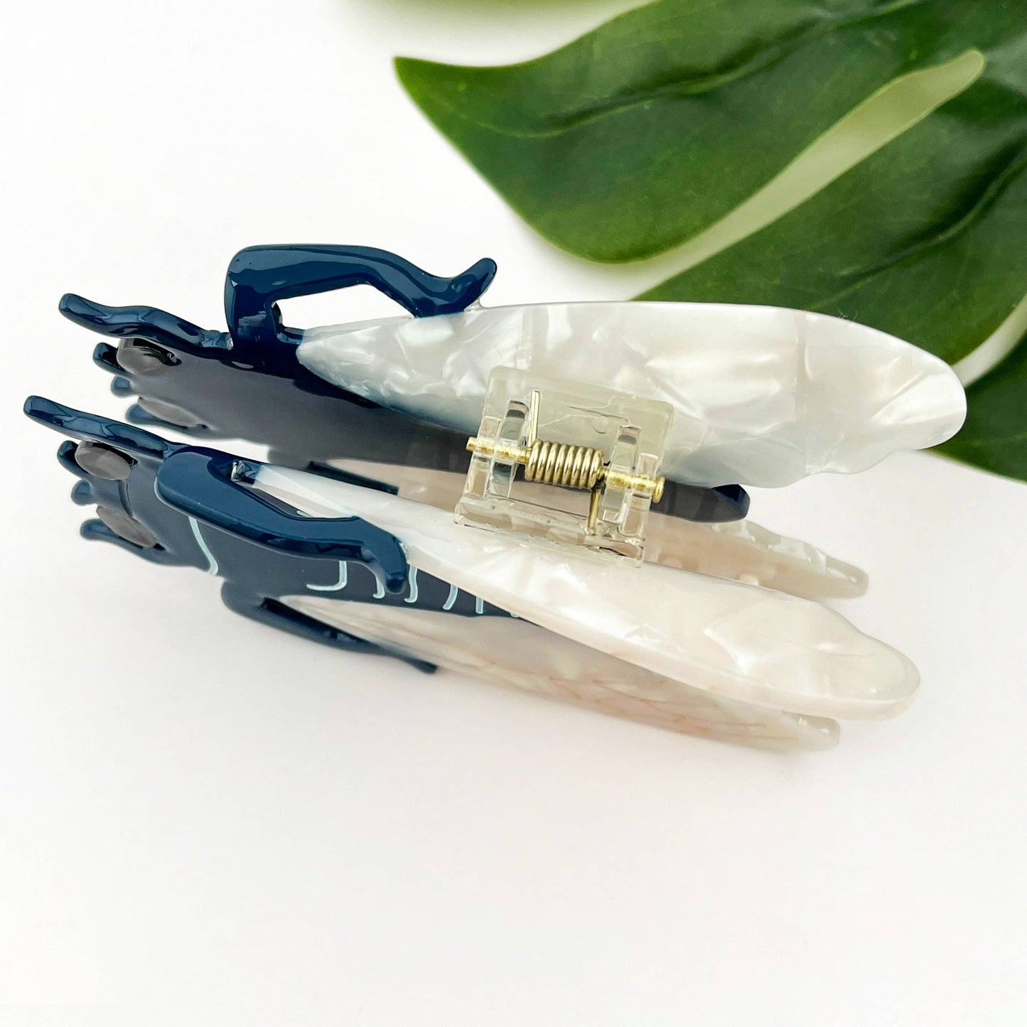 Blue Cicada Hair Claw Clip