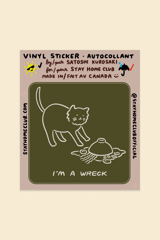 Stay Home Club • "I'm A Wreck" Sticker