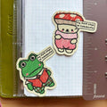 W0nkk0 • Frog, Mushroom "My Mom Says I'm Handsome" Vinyl Sticker