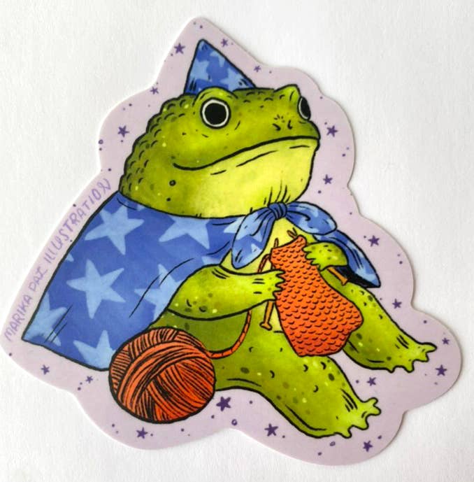 Marika Paz • Frog Wizard Vinyl Sticker