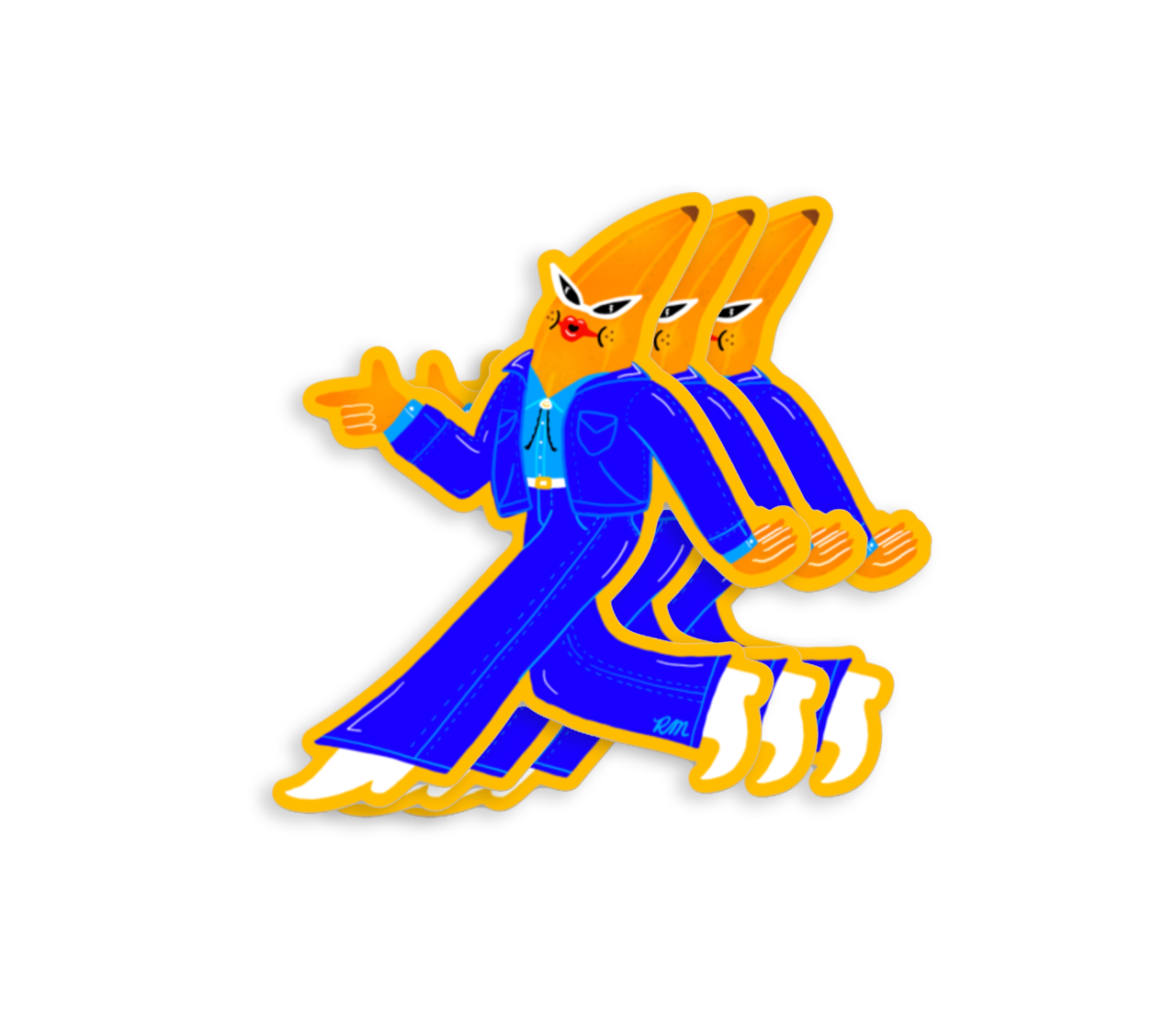 Matagora Club • Banana Suit Smoothie Matte Sticker