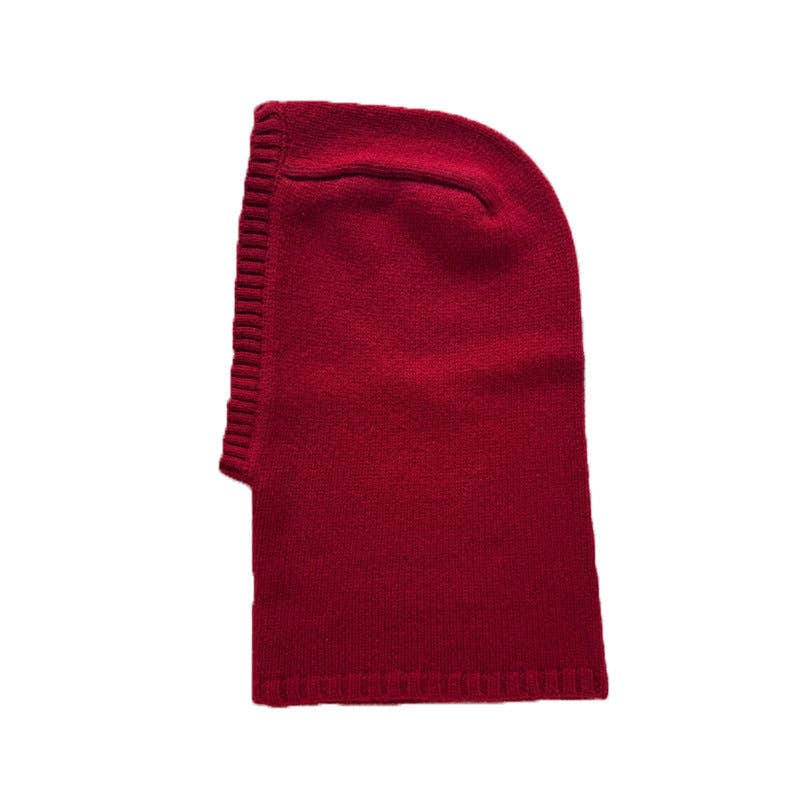 SALE • Wool Knit Balaclava Hat with Scarf Beanie