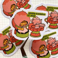 W0nkk0 • "Gimme Trinkets Or Else" Kawaii Kewpie Trinket Vinyl Sticker
