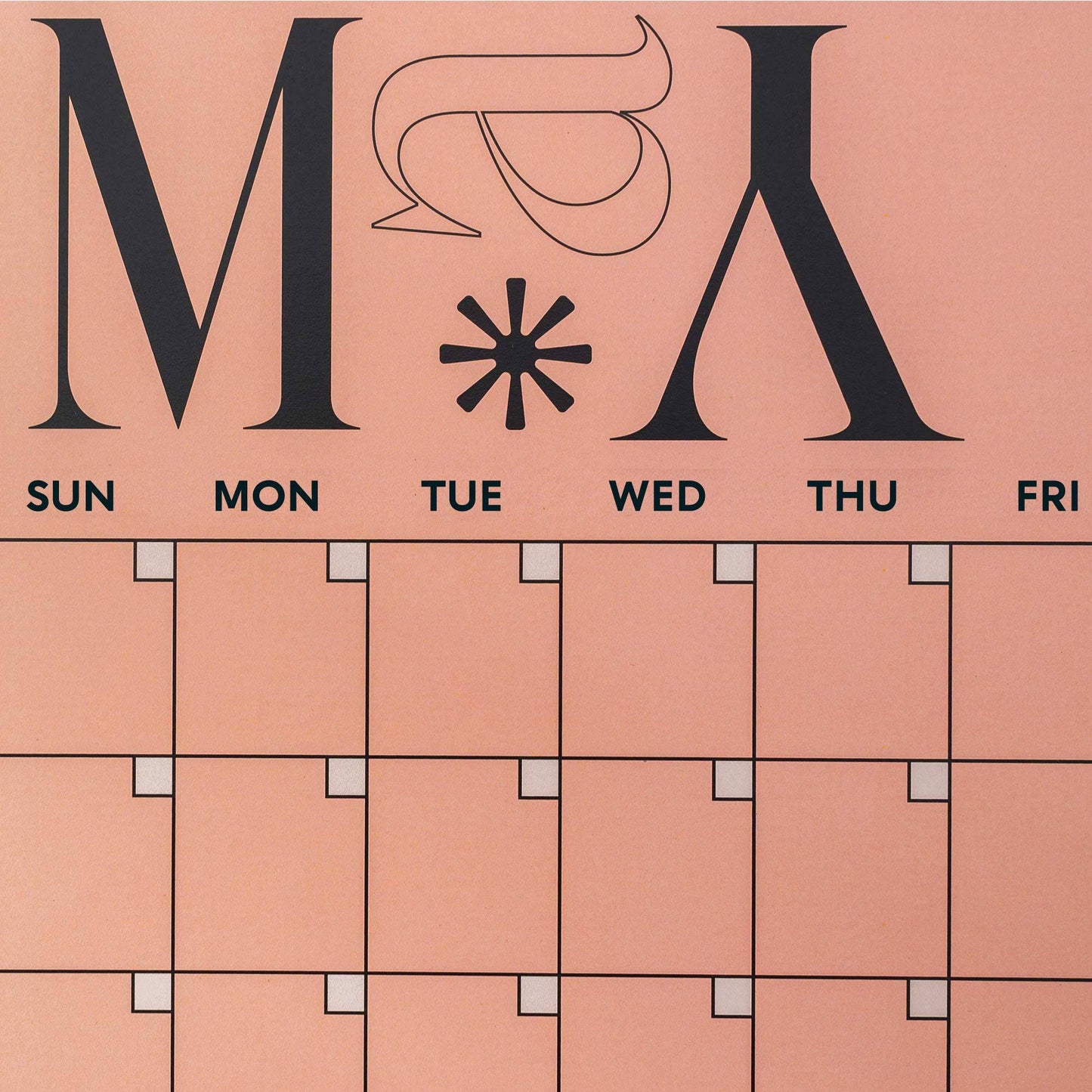 Undated A3 Planner | 12 Pages | Playful Type | Sunday Start