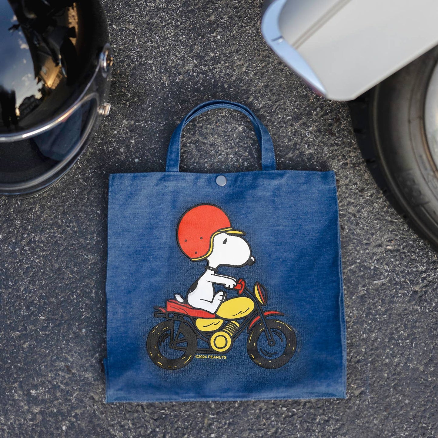 3P4 x Peanuts® • Snoopy Easy Rider Vintage-Style Market Tote