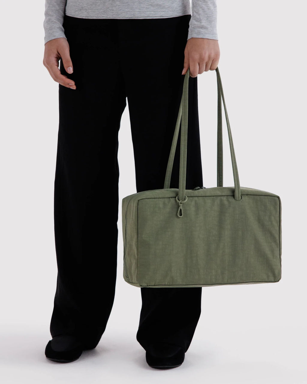 BAGGU • “Caper” Medium Nylon Bowler Bag