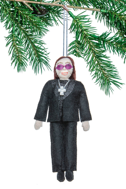 Felt Ozzy Osbourne Holiday Ornament