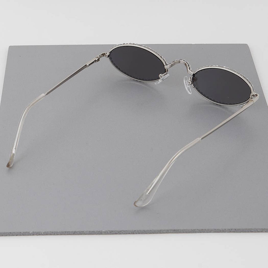 Vintage Style, Jewel Lined Round Sunglasses