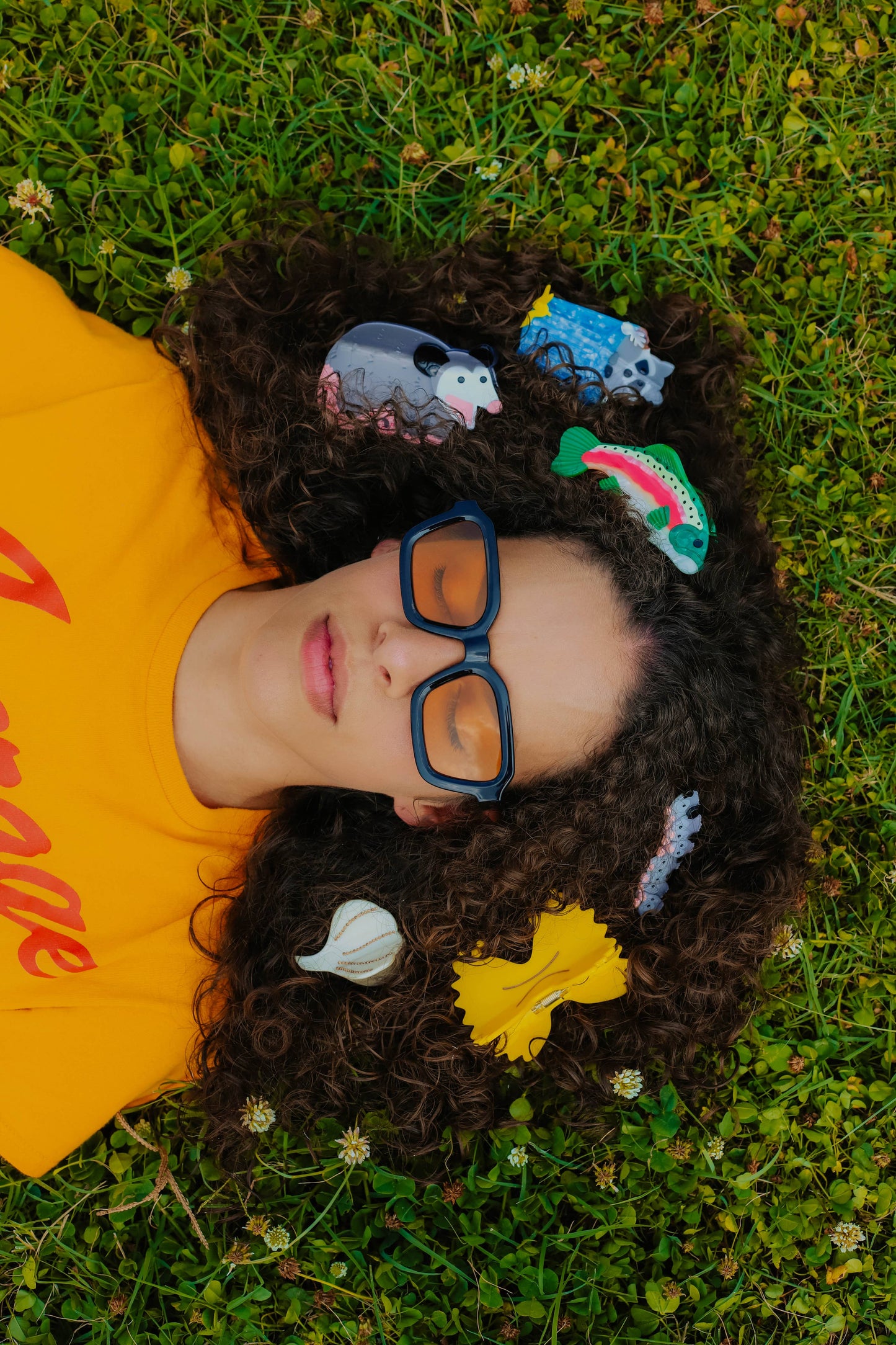 The Peach Fuzz • Rainbow Trout Hair Claw