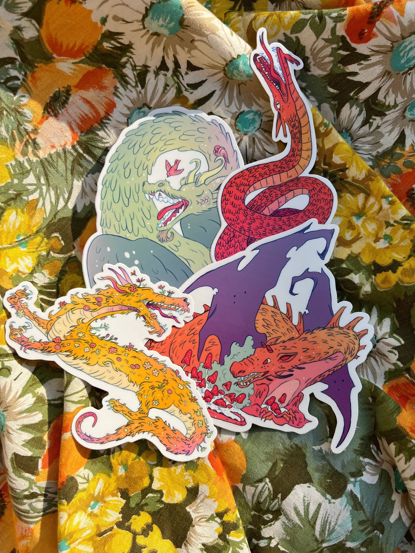 Natalie Anderson • Fall Dragon Large 6” Vinyl Sticker
