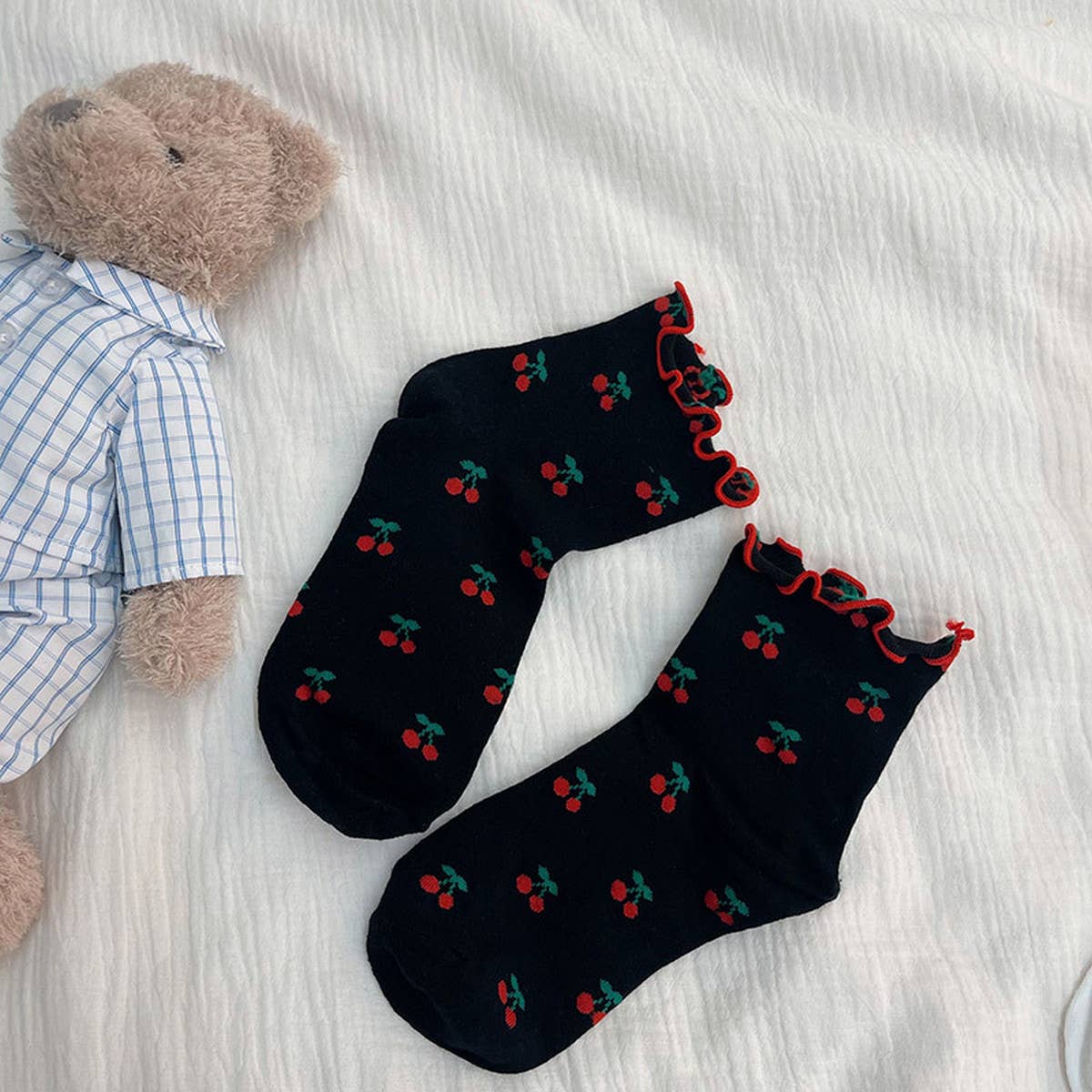 CUTE CHERRY COTTON SOCKS