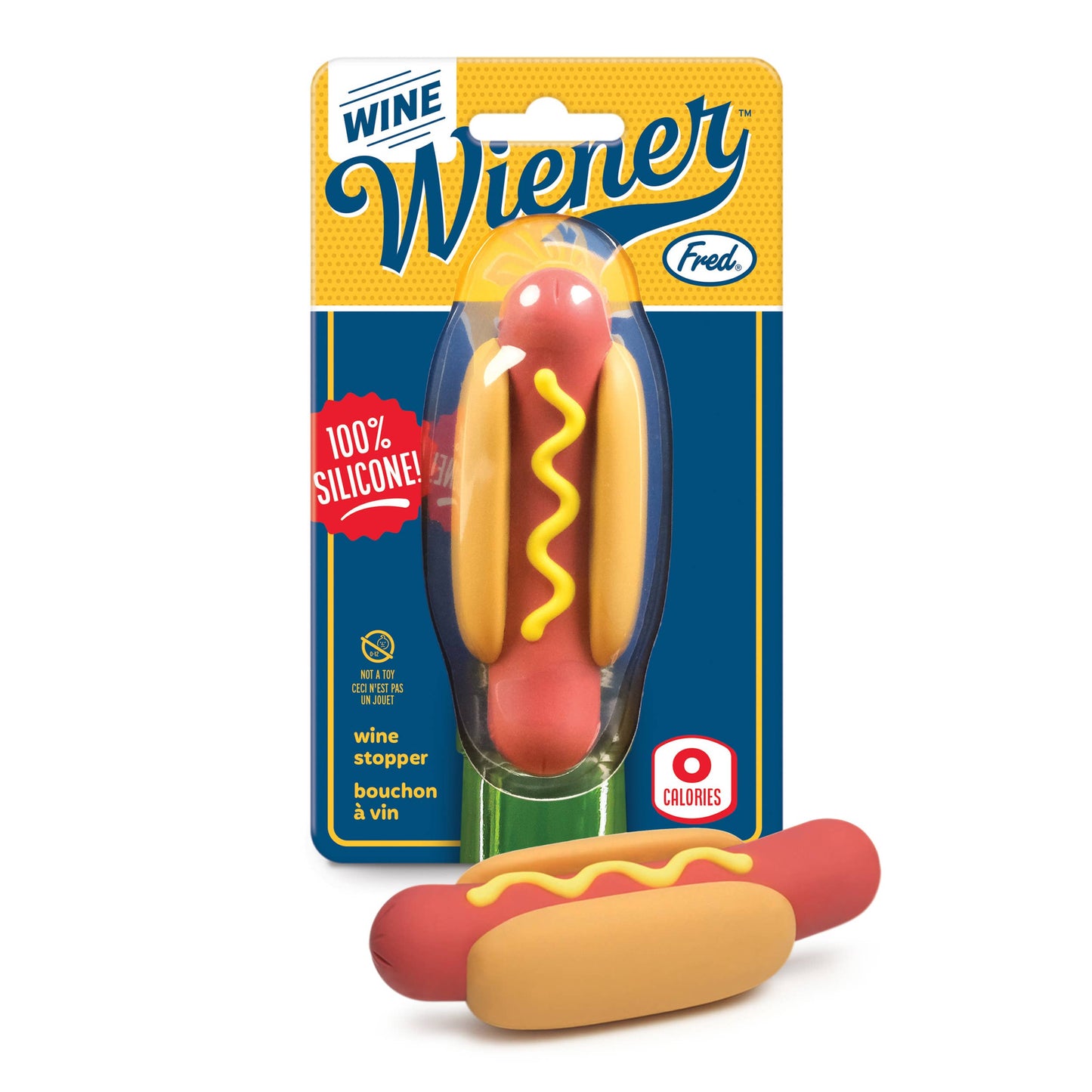 Fred & Friends • Hot Dog Bottle Stopper, Wine Wiener