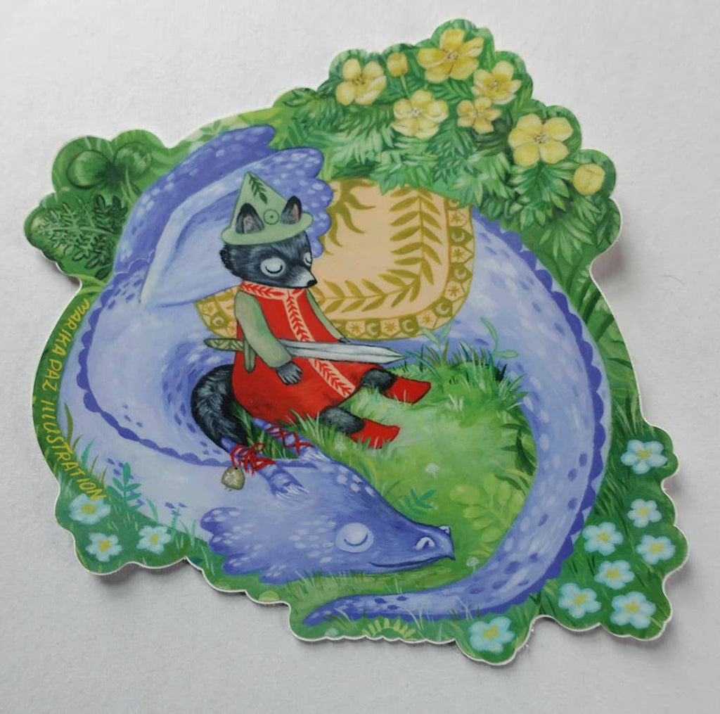 Marika Paz • A Knight's Rest Dragon Vinyl Sticker